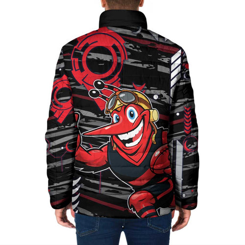 Essendon Football Club Padded Jacket Mascot Cartoon Football Illustration Style