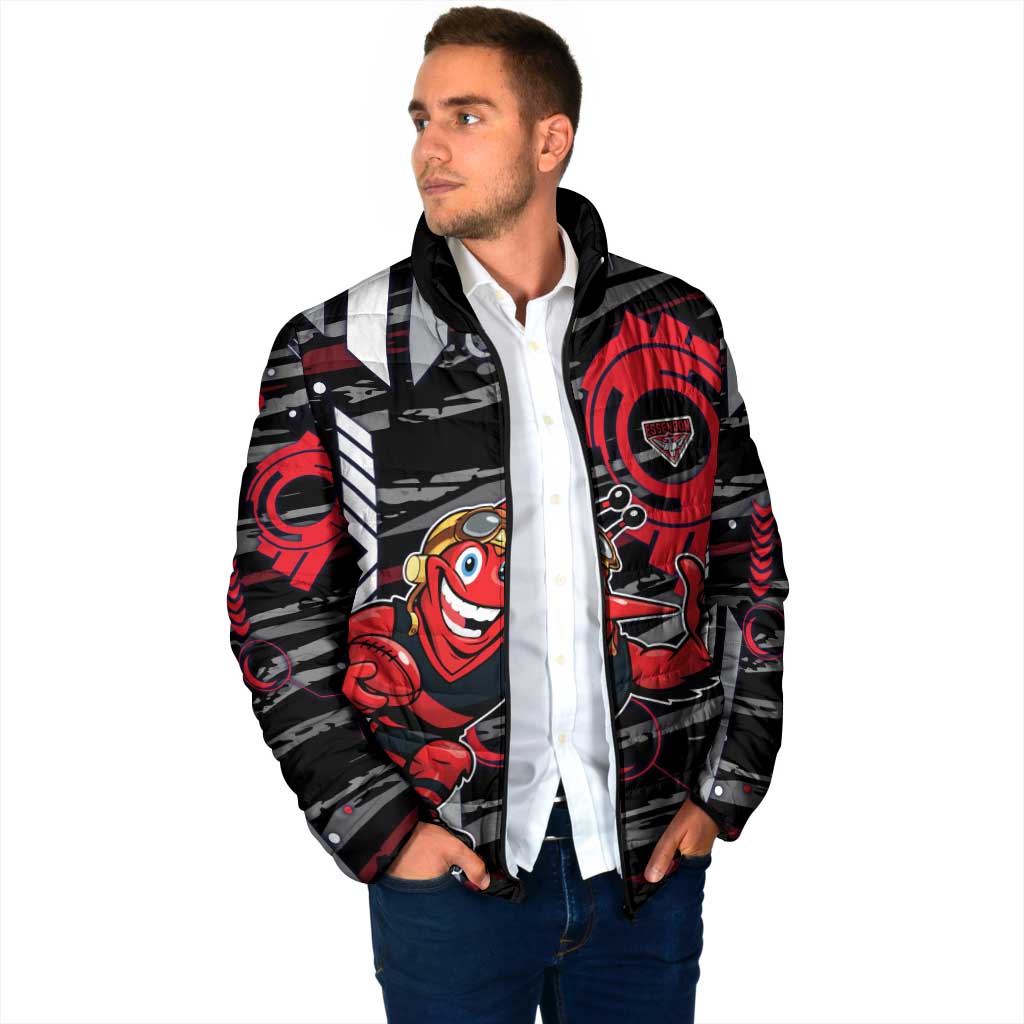 Essendon Football Club Padded Jacket Mascot Cartoon Football Illustration Style