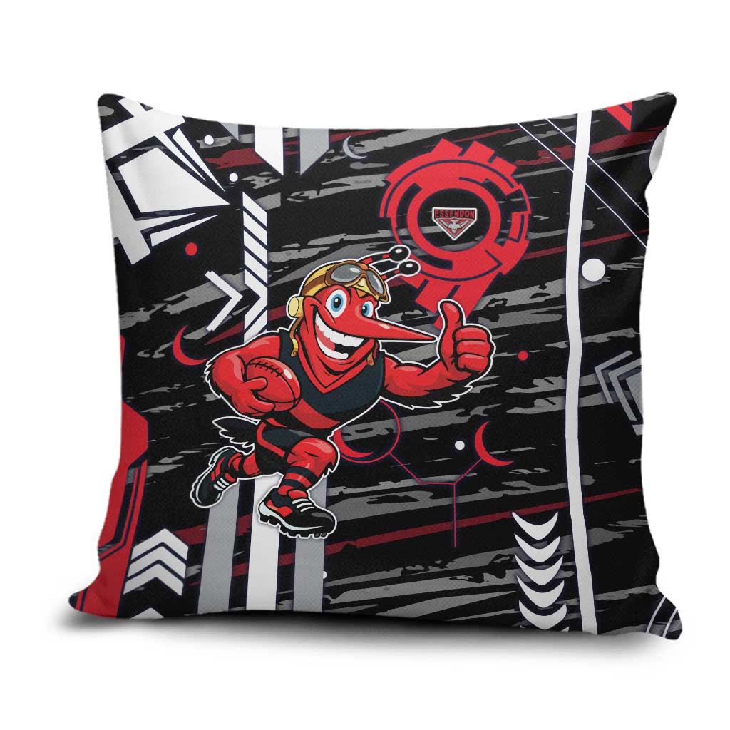 Essendon Football Club Pillow Cover Mascot Cartoon Football Illustration Style