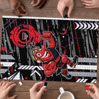 Essendon Football Club Puzzle Mascot Cartoon Football Illustration Style