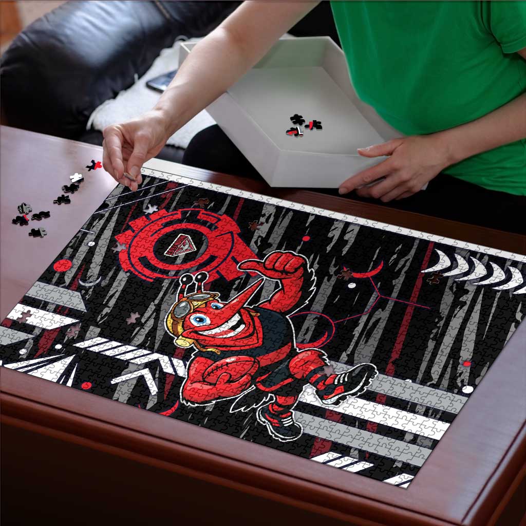 Essendon Football Club Puzzle Mascot Cartoon Football Illustration Style