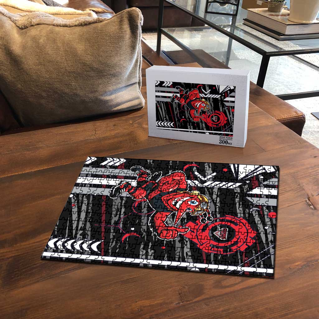 Essendon Football Club Puzzle Mascot Cartoon Football Illustration Style