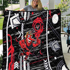 Essendon Football Club Quilt Mascot Cartoon Football Illustration Style