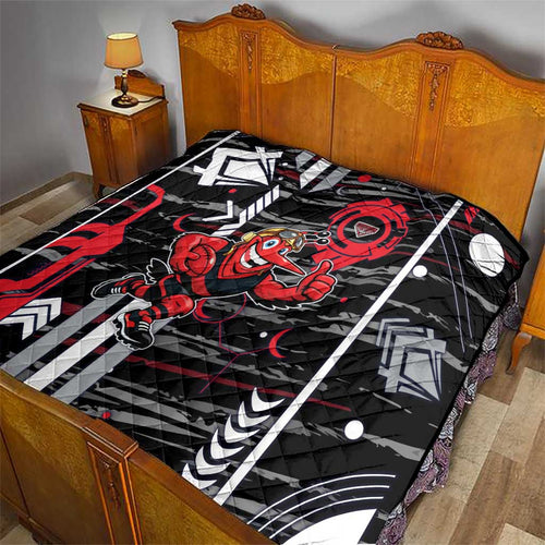 Essendon Football Club Quilt Mascot Cartoon Football Illustration Style