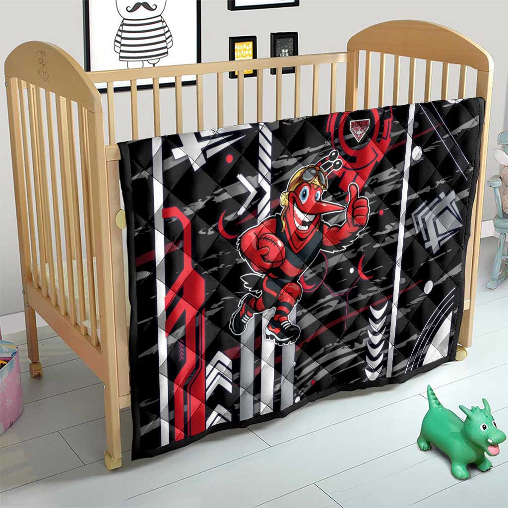 Essendon Football Club Quilt Mascot Cartoon Football Illustration Style