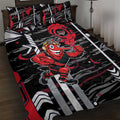Essendon Football Club Quilt Bed Set Mascot Cartoon Football Illustration Style