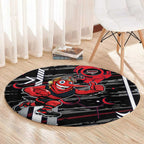 Essendon Football Club Round Carpet Mascot Cartoon Football Illustration Style