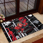 Essendon Football Club Rubber Doormat Mascot Cartoon Football Illustration Style