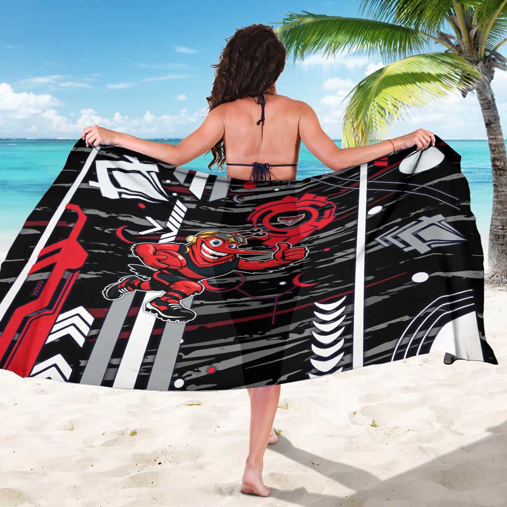 Essendon Football Club Sarong Mascot Cartoon Football Illustration Style