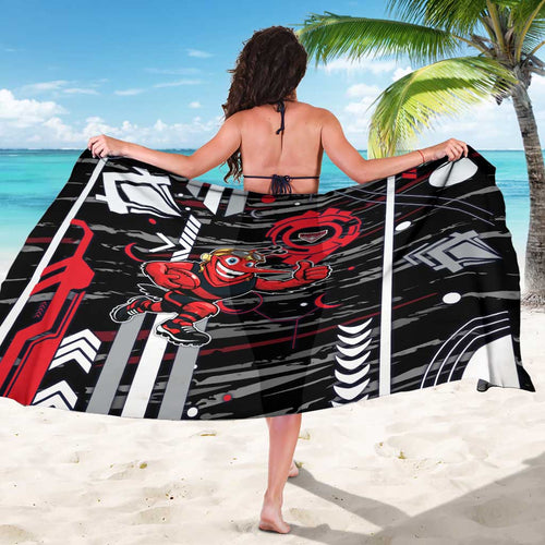 Essendon Football Club Sarong Mascot Cartoon Football Illustration Style