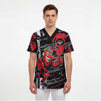 Essendon Football Club Scrub Top Mascot Cartoon Football Illustration Style