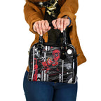 Essendon Football Club Shoulder Handbag Mascot Cartoon Football Illustration Style