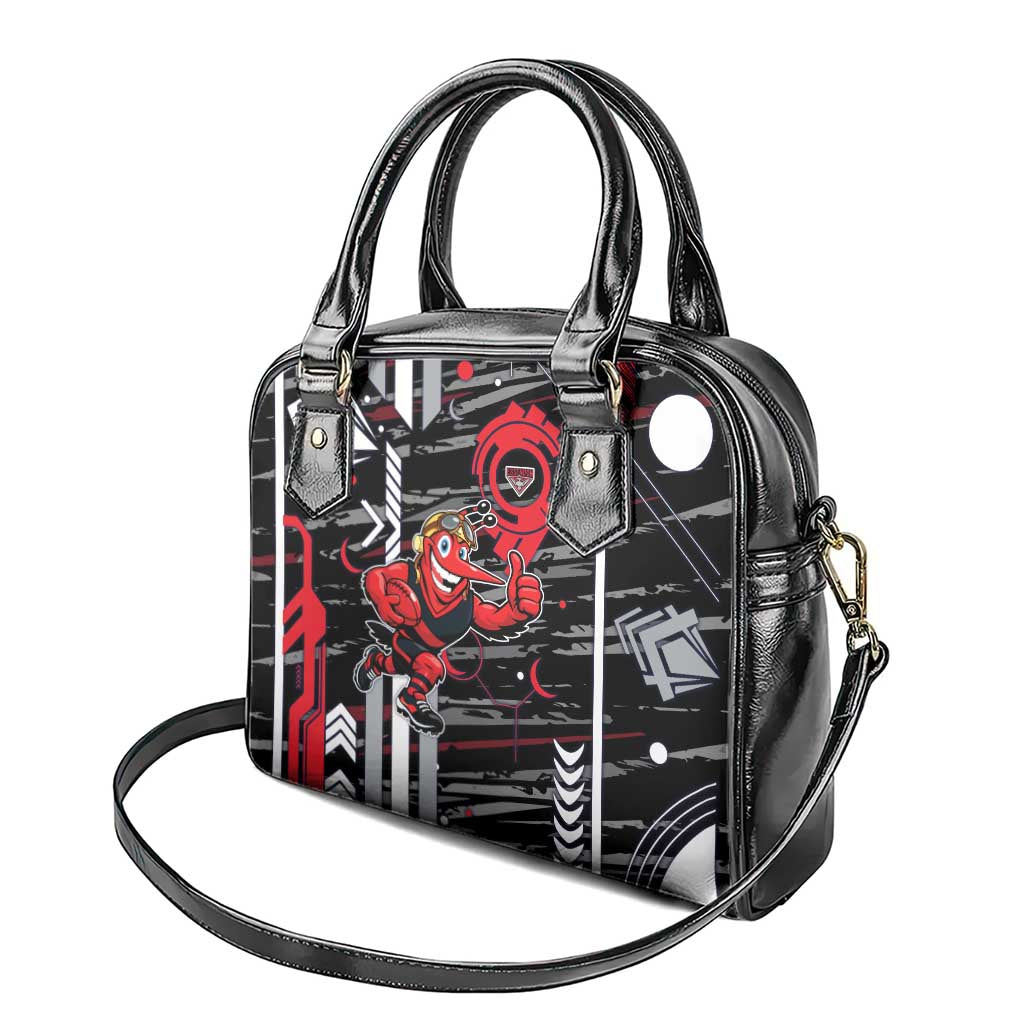 Essendon Football Club Shoulder Handbag Mascot Cartoon Football Illustration Style