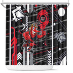 Essendon Football Club Shower Curtain Mascot Cartoon Football Illustration Style
