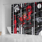 Essendon Football Club Shower Curtain Mascot Cartoon Football Illustration Style