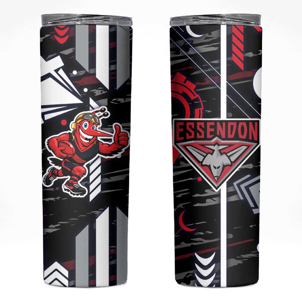Essendon Football Club Skinny Tumbler Mascot Cartoon Football Illustration Style