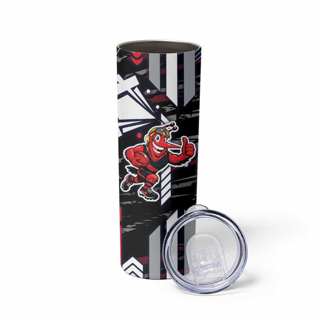 Essendon Football Club Skinny Tumbler Mascot Cartoon Football Illustration Style