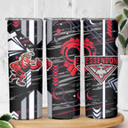 Essendon Football Club Skinny Tumbler Mascot Cartoon Football Illustration Style