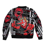 Essendon Football Club Sleeve Zip Bomber Jacket Mascot Cartoon Football Illustration Style