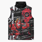 Essendon Football Club Sleeveless Puffer Jacket Mascot Cartoon Football Illustration Style