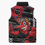 Essendon Football Club Sleeveless Puffer Jacket Mascot Cartoon Football Illustration Style