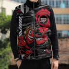 Essendon Football Club Sleeveless Puffer Jacket Mascot Cartoon Football Illustration Style