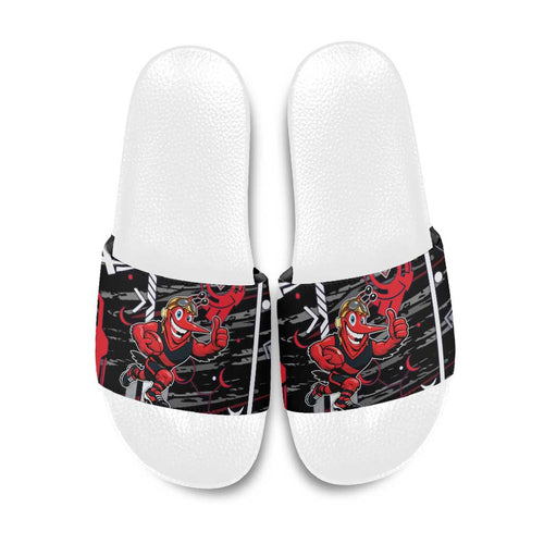 Essendon Football Club Slide Sandals Mascot Cartoon Football Illustration Style