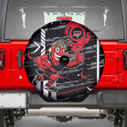 Essendon Football Club Spare Tire Cover Mascot Cartoon Football Illustration Style