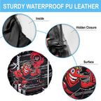 Essendon Football Club Spare Tire Cover Mascot Cartoon Football Illustration Style