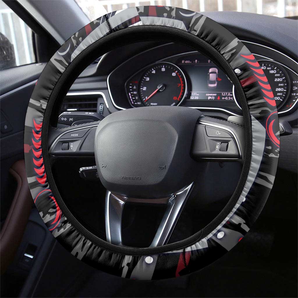 Essendon Football Club Steering Wheel Cover Mascot Cartoon Football Illustration Style