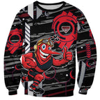Essendon Football Club Sweatshirt Mascot Cartoon Football Illustration Style