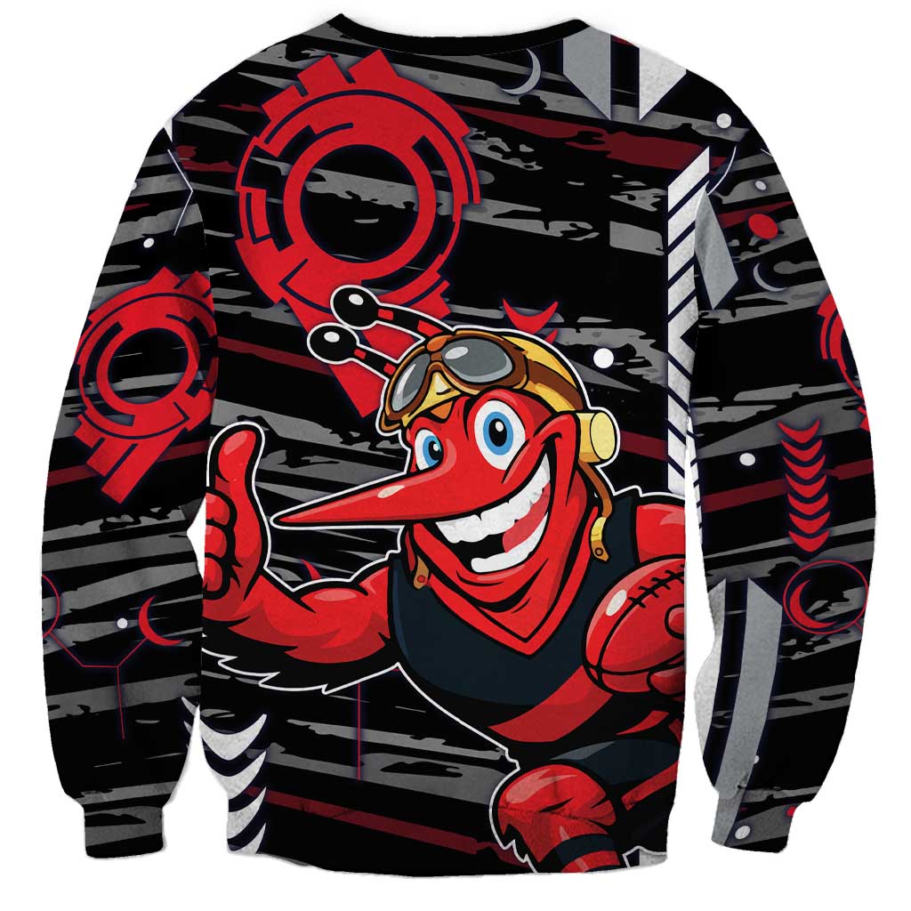 Essendon Football Club Sweatshirt Mascot Cartoon Football Illustration Style