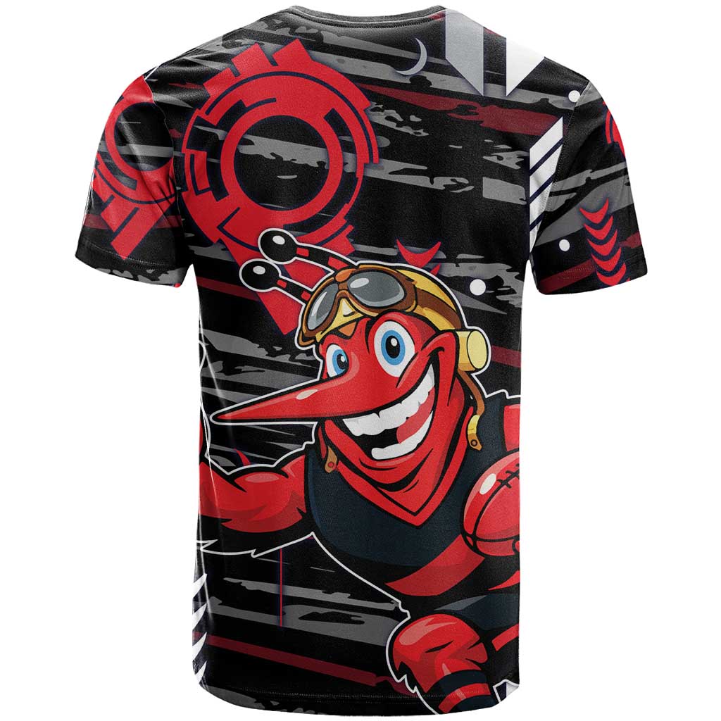 Essendon Football Club T Shirt Mascot Cartoon Football Illustration Style