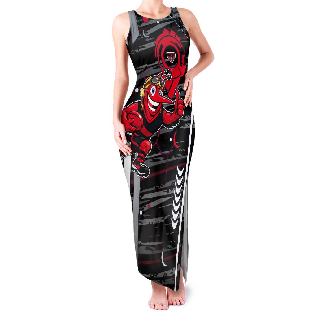 Essendon Football Club Tank Maxi Dress Mascot Cartoon Football Illustration Style
