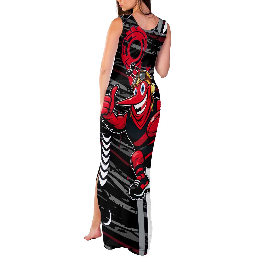 Essendon Football Club Tank Maxi Dress Mascot Cartoon Football Illustration Style