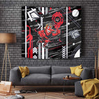 Essendon Football Club Tapestry Mascot Cartoon Football Illustration Style
