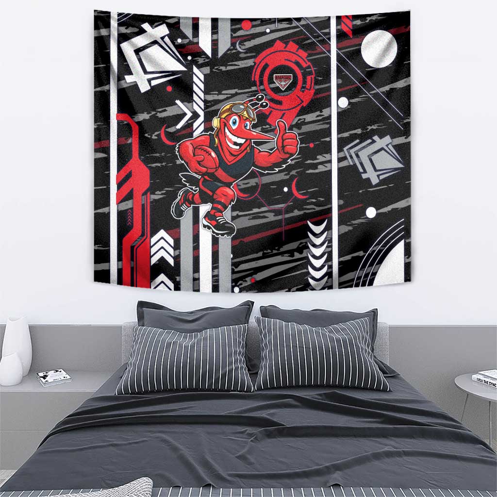 Essendon Football Club Tapestry Mascot Cartoon Football Illustration Style