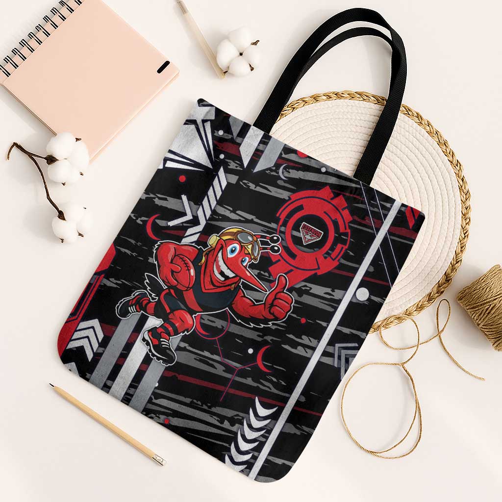 Essendon Football Club Tote Bag Mascot Cartoon Football Illustration Style