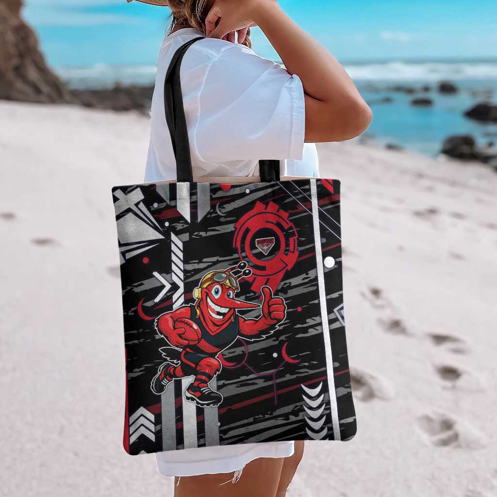 Essendon Football Club Tote Bag Mascot Cartoon Football Illustration Style