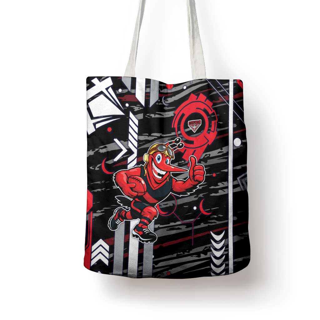 Essendon Football Club Tote Bag Mascot Cartoon Football Illustration Style