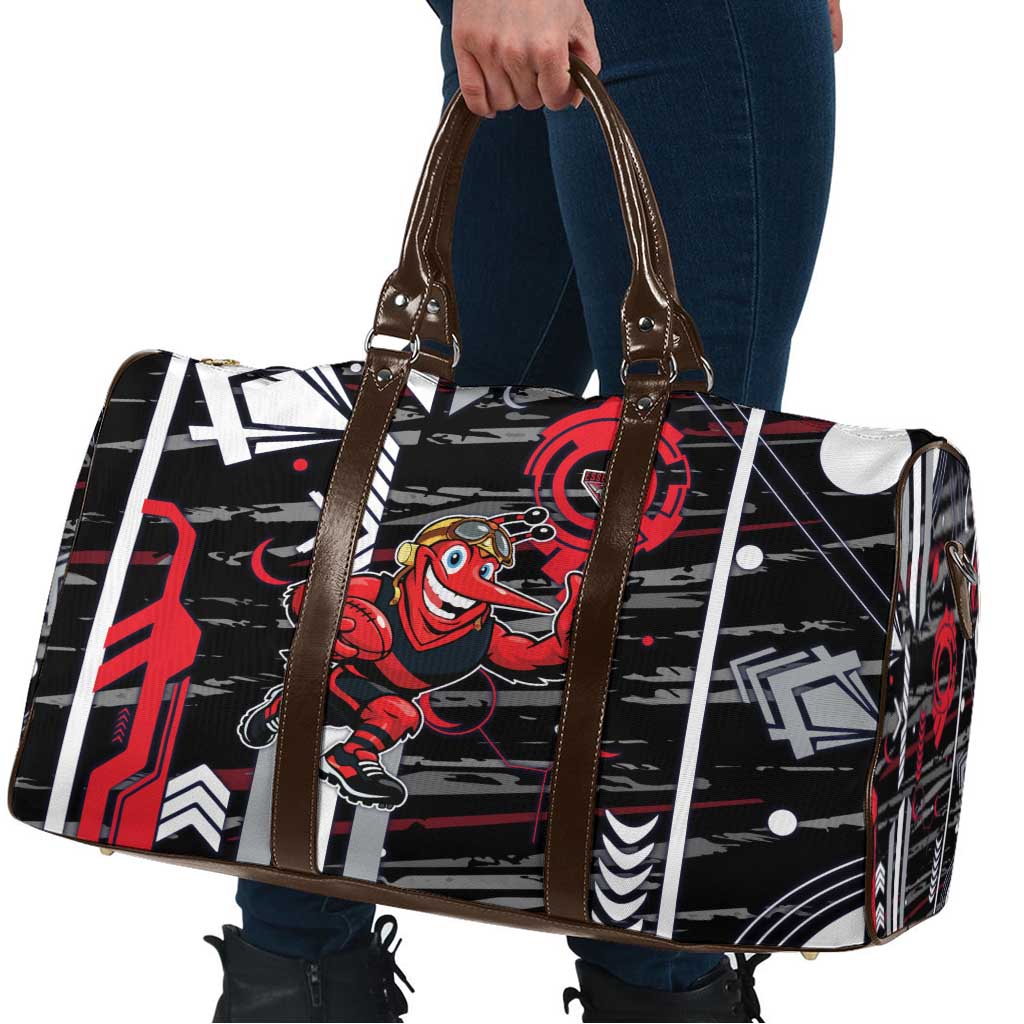 Essendon Football Club Travel Bag Mascot Cartoon Football Illustration Style