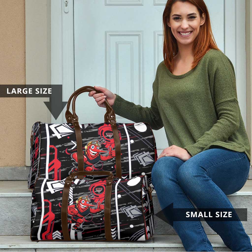 Essendon Football Club Travel Bag Mascot Cartoon Football Illustration Style