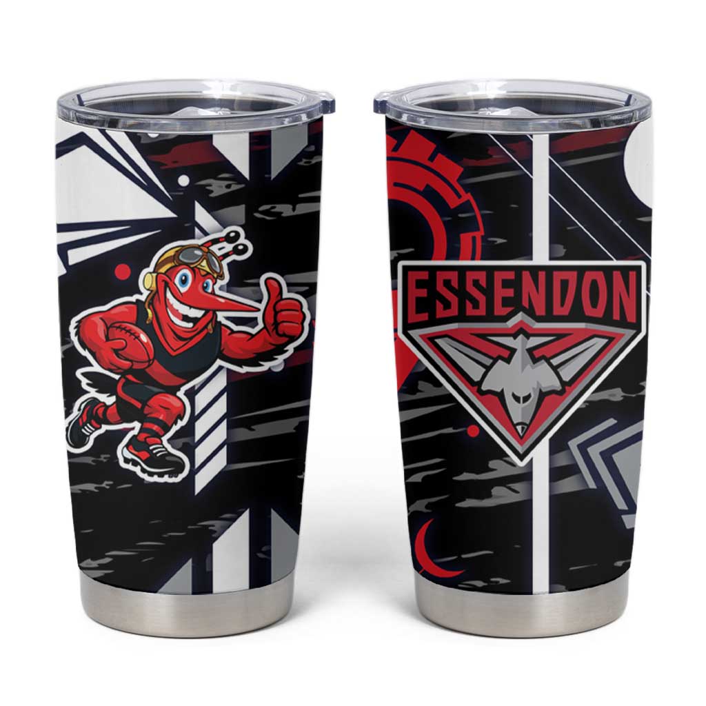 Essendon Football Club Tumbler Cup Mascot Cartoon Football Illustration Style