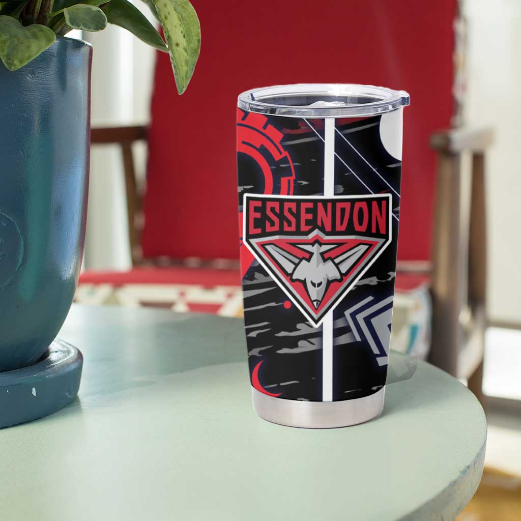 Essendon Football Club Tumbler Cup Mascot Cartoon Football Illustration Style