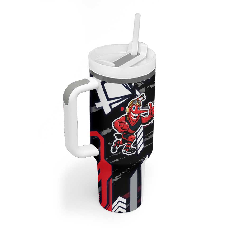 Essendon Football Club Tumbler With Handle Mascot Cartoon Football Illustration Style