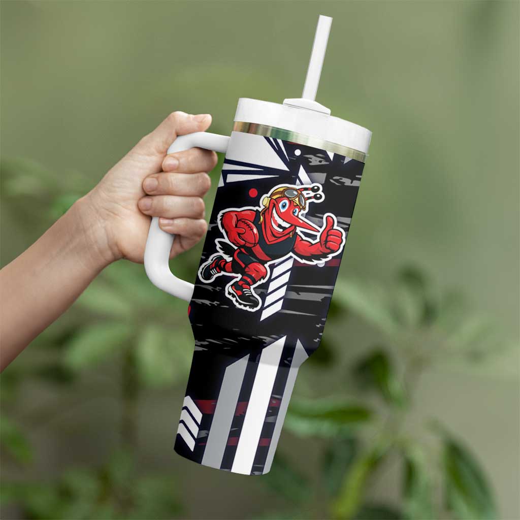 Essendon Football Club Tumbler With Handle Mascot Cartoon Football Illustration Style
