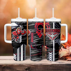 Essendon Football Club Tumbler With Handle Mascot Cartoon Football Illustration Style