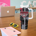 Essendon Football Club Tumbler With Handle Mascot Cartoon Football Illustration Style