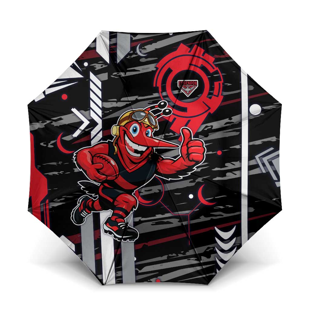 Essendon Football Club Umbrella Mascot Cartoon Football Illustration Style
