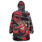 Essendon Football Club Wearable Blanket Hoodie Mascot Cartoon Football Illustration Style